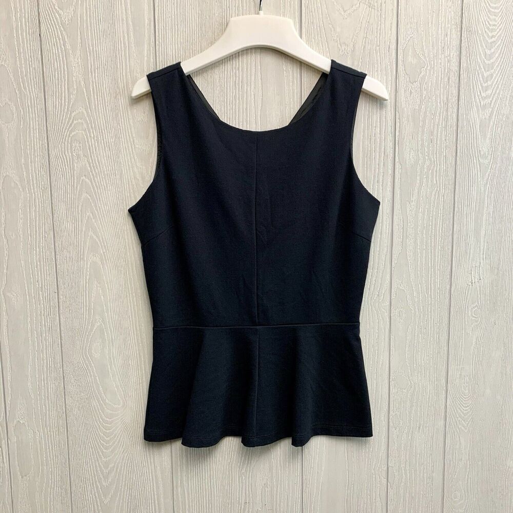 Banana Republic Black Sleeveless Peplum Top Size 4 NWT